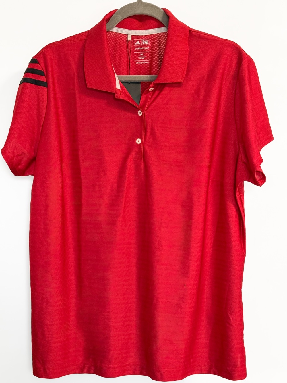Adidas ClimaCool Golf Polo NWT Women’s 2X Mesh Back Red